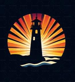 Leuchtturm bei Sonnenuntergang